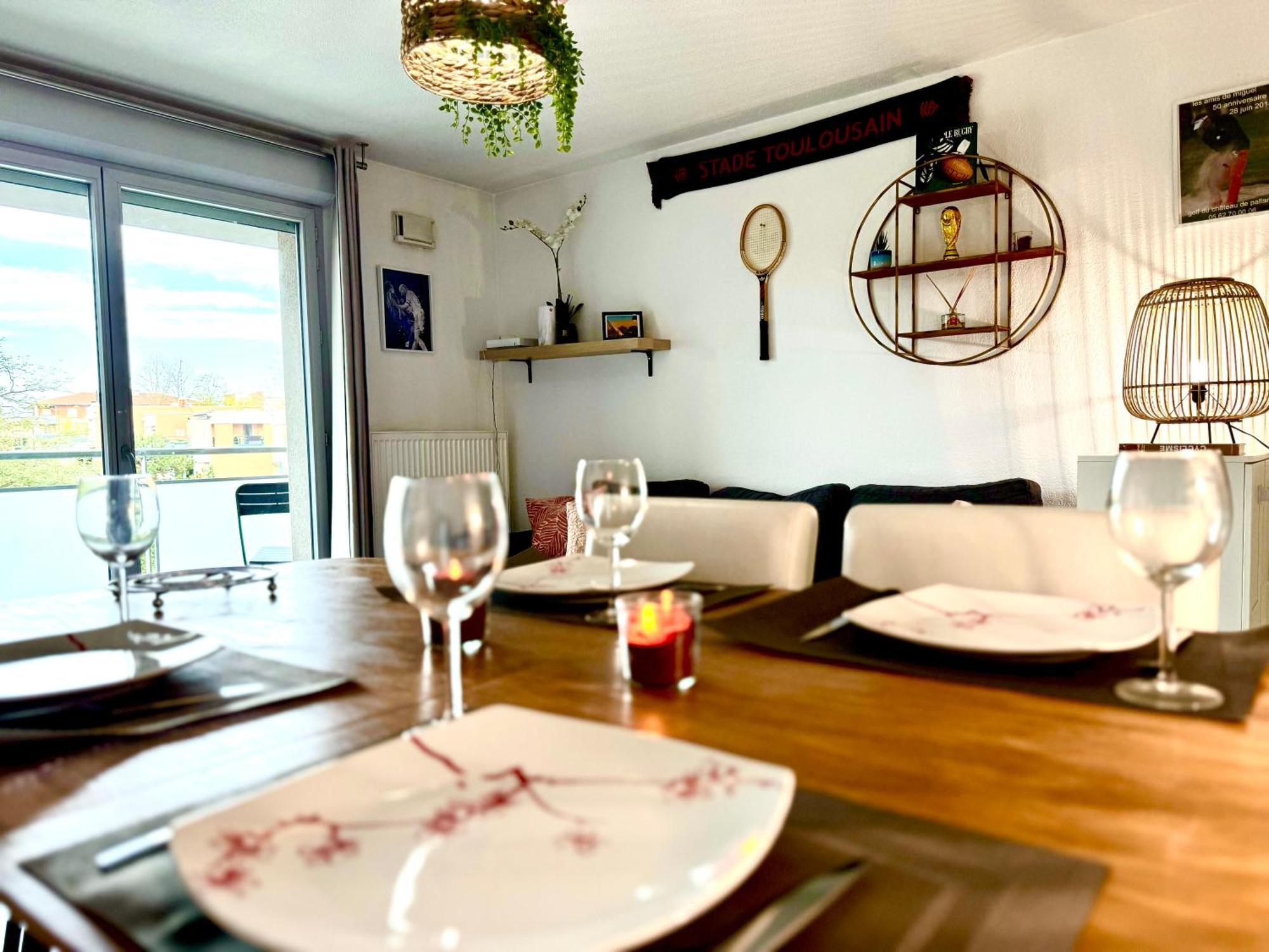 Bel Appartement T3 de 60m2 avec Parking, Terrasse, proche du Métro et du Périph Toulouse Extérieur photo
